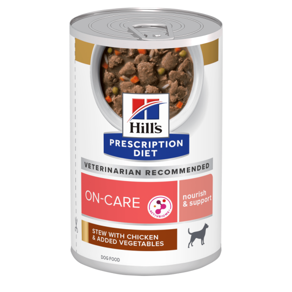 Hill's PRESCRIPTION DIET ON-CARE STEW – лечебна мокра храна за кучета, страдащи от тежки заболявания, с пилешко и зеленчуци