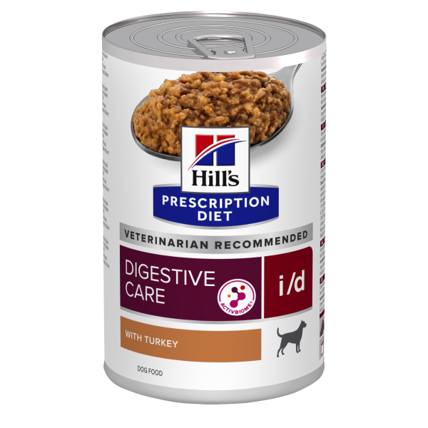 Hill's PRESCRIPTION DIET i/d Digestive Care AB+ - лечебна мокра храна за кучета с храносмилателни разстройства, с пуешко, консерва
