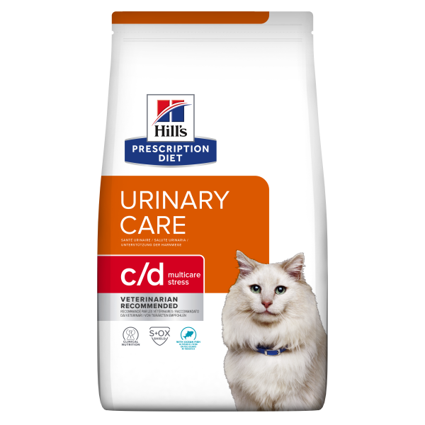 Hill's PRESCRIPTION DIET c/d Urinary Stress with Ocean Fish - лечебна суха храна за котки с уринарни проблеми, идиопатичен цистит - с океанска риба