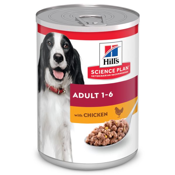 Hill’s Science Plan Canine Adult Chicken - Пълноценна мокра храна за кучета от всички породи над 1 година, консерва с пилешко