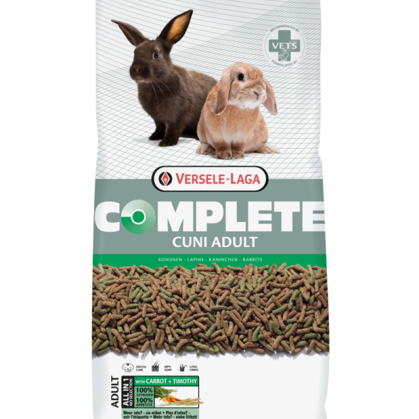 Versele Laga Cuni Adult Complete – пълноценна храна за зайци (джудже) в зряла възраст.