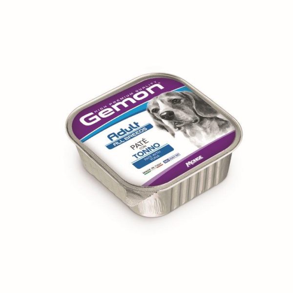 GEMON Adult Dog All Breeds Paté with TUNA– Пълноценна храна за кучета в зряла възраст от всички породи, терин пастет с риба тон