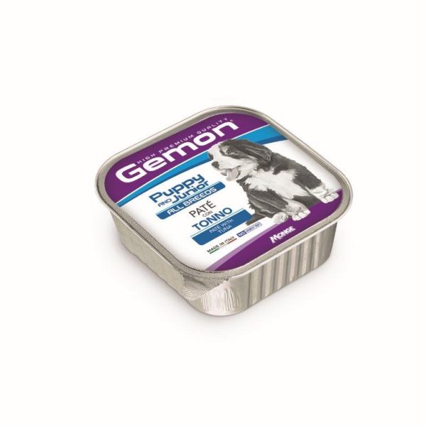 GEMON Puppy & Junior All Breeds Paté with TUNA – Пълноценна храна за подрастващи кученца от всички породи, терин пастет с риба тон