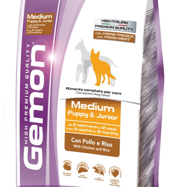 GEMON DOG Medium Puppy and Junior with Chicken & Rice