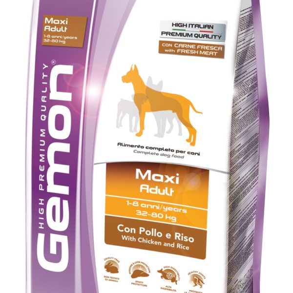 GEMON DOG Maxi Adult With Chicken And Rice -  За кучета от едрите породи над 1г., с пиле и ориз
