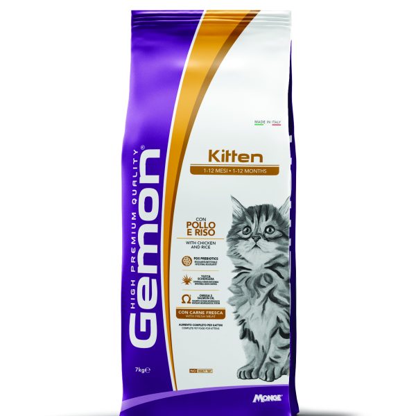 GEMON KITTEN WITH CHICKEN AND RICE - Пълноценна суха храна за подрастващи котенца до 1 година с пилешко и ориз