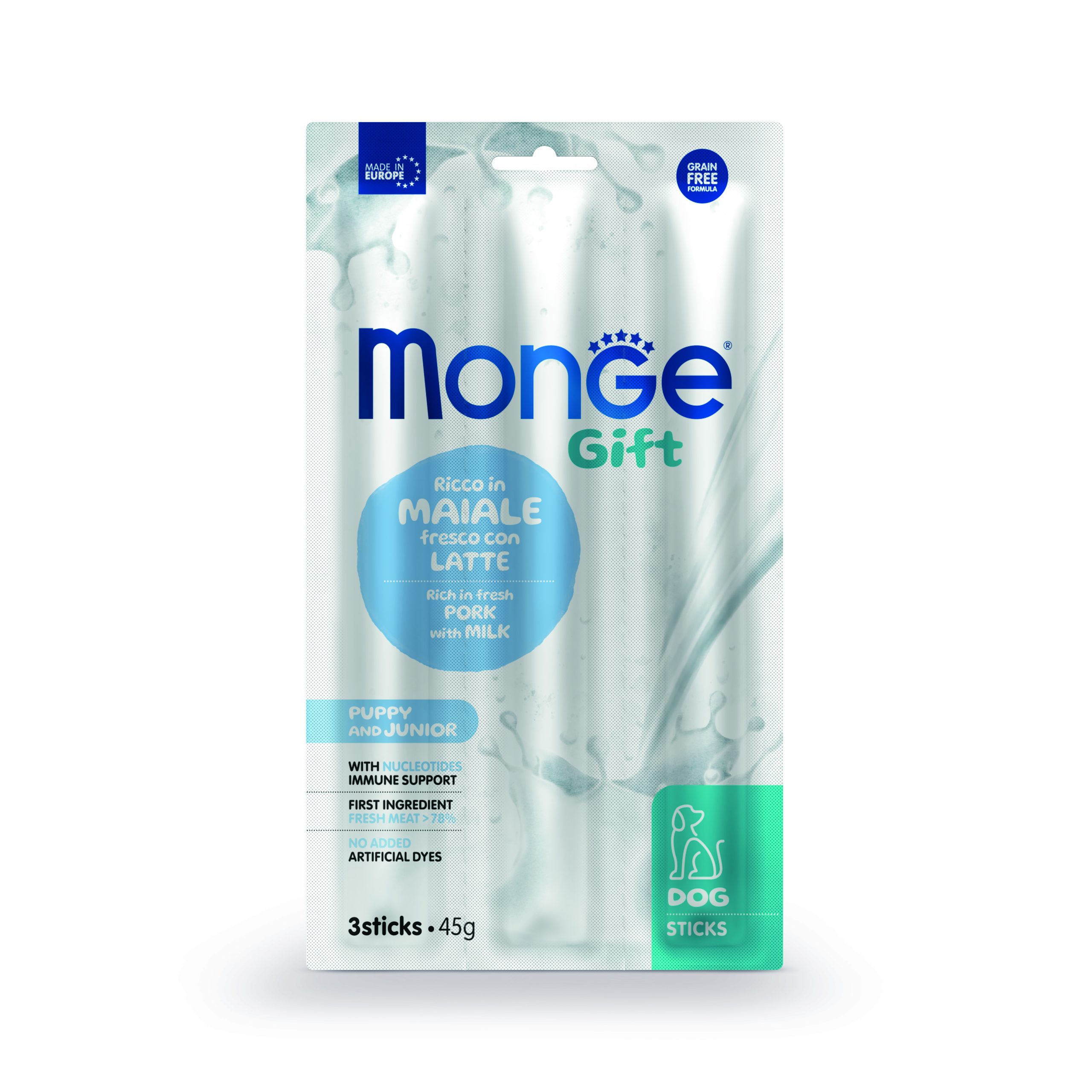 MONGE GIFT PUPPY JUNIOR MAIALE FRESCO CON LATTE_8009470085410