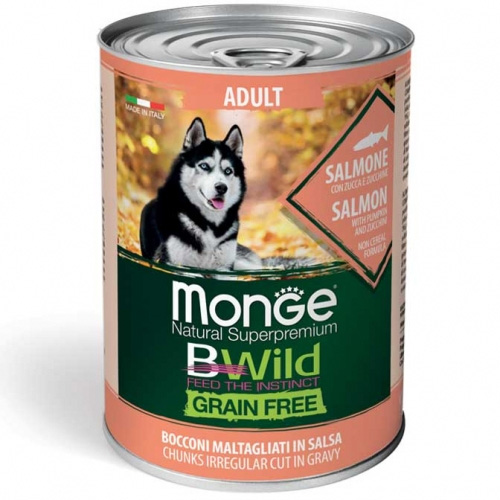 Monge BWILD Grain Free – Salmon with Pumpkin and Zucchini – Adult